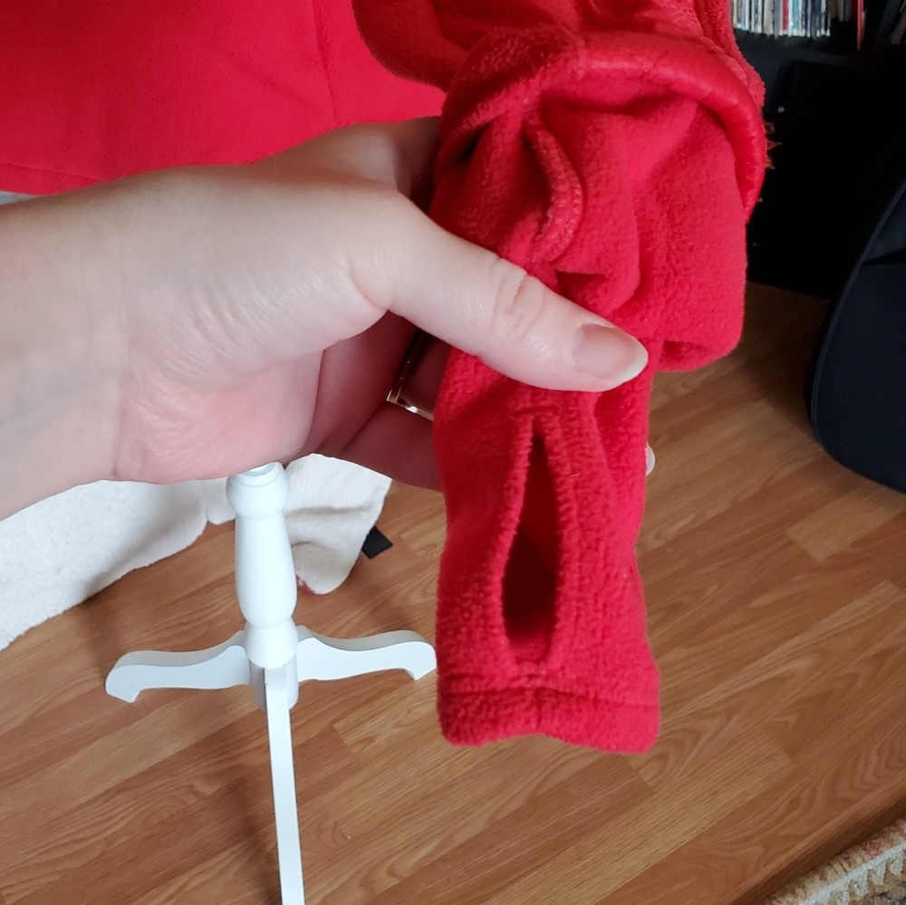 Athleta Red Fleece and Nylon Pullover - Picture 4 of 8